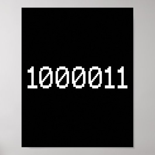 1000011 Binärcode für 67 Lustiger Tech-Meme Comput Poster (Vorne)