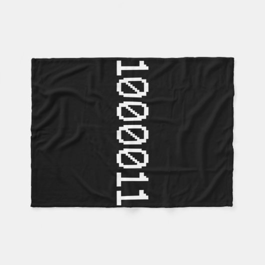 1000011 Binary Code For 67 Funny Tech Meme Compute Fleecedecke (Vorderseite (Horizontal))