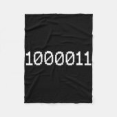 1000011 Binary Code For 67 Funny Tech Meme Compute Fleecedecke (Vorderseite)