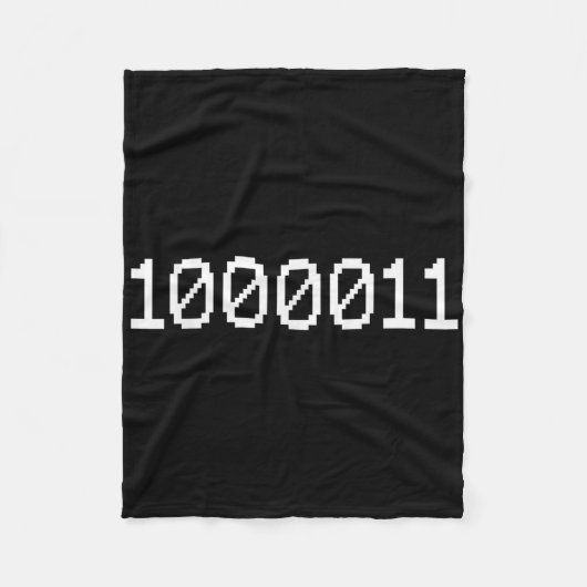1000011 Binary Code For 67 Funny Tech Meme Compute Fleecedecke (Vorderseite)