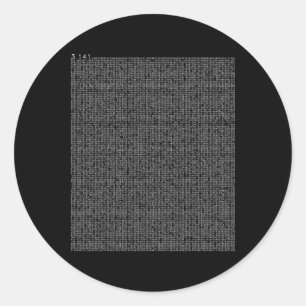 10000 Dezimale pro Tag Mathematik Motif Runder Aufkleber