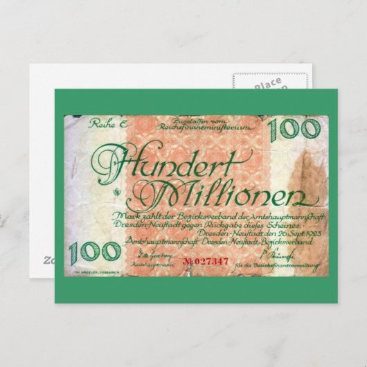 10000 Mio. Postkarte (Vorne/Hinten)