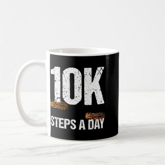 10000 Steps A Day New Year Health And Fitness Goal Kaffeetasse (Links)