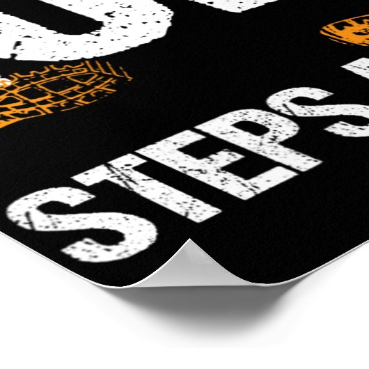 10000 Steps A Day New Year Health And Fitness Goal Poster (Ecke)