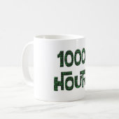 10000 Stunden mit einer Überlagerung von Computer- Kaffeetasse (Vorderseite Links)