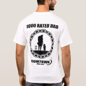 1000 bewerteter Vater - ein perfektes der T-Shirt (Rückseite)