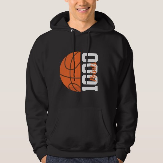 1000 Career Points Basketball Player Team Men's Hoodie (Vorderseite)