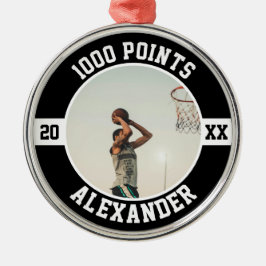 1000 Career Points Basketball Scorer Milestone Ornament Aus Metall