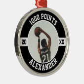 1000 Career Points Basketball Scorer Milestone Ornament Aus Metall (Rechts)