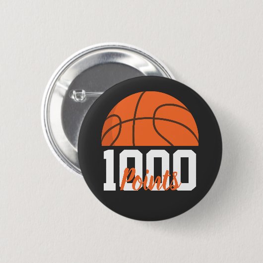 1000 Career Points Scorer Basketball High School Button (Vorne & Hinten)