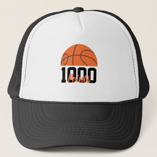 1000 Career Points Scorer Basketball Player Team Truckerkappe (Vorderseite)