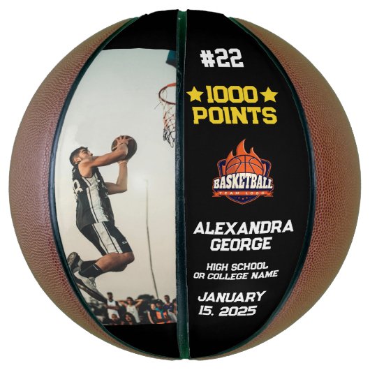 1000 Career Points Scorer Milestone Celebration Basketball (Vertikal)