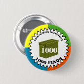 1000 Entdeckungs-Meilenstein-Knopf Button (Vorne & Hinten)
