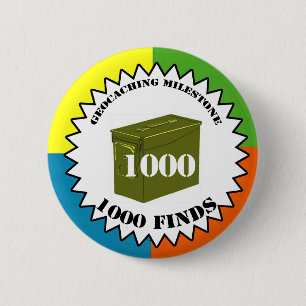 1000 Entdeckungs-Meilenstein-Knopf Button