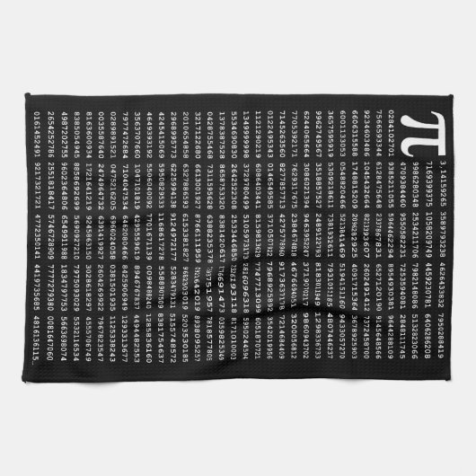 1000 erste Ziffern i-Nummer | Mathematisches Symbo Geschirrtuch (Horizontal)