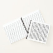 1000 erste Ziffern i-Nummer | Mathematisches Symbo Notizblock (Innenseite)