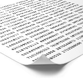 1000 erste Ziffern i-Nummer | Mathematisches Symbo Poster (Ecke)