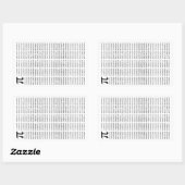 1000 erste Ziffern i-Nummer | Mathematisches Symbo Rechteckiger Aufkleber (Blatt)