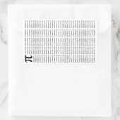 1000 erste Ziffern i-Nummer | Mathematisches Symbo Rechteckiger Aufkleber (Tasche)