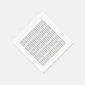 1000 erste Ziffern i-Nummer | Mathematisches Symbo Serviette (Ecke)