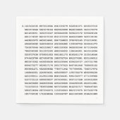 1000 erste Ziffern i-Nummer | Mathematisches Symbo Serviette (Vorderseite)