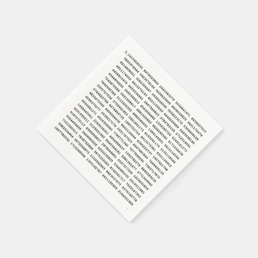 1000 erste Ziffern i-Nummer | Mathematisches Symbo Serviette (Ecke)