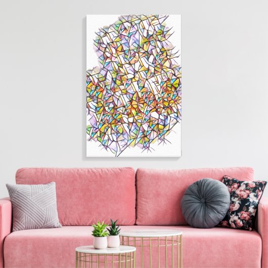 1000 Farbstücke Leinwanddruck (Insitu (Wohnzimmer))