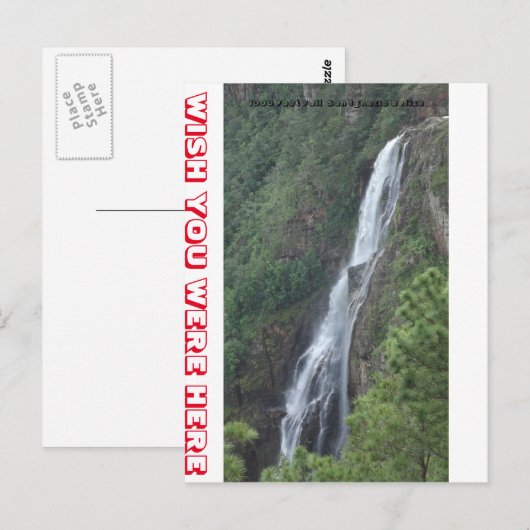 1000 FUSSFALLS POSTKARTE (Vorne/Hinten)