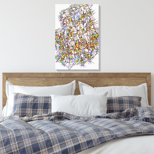 1000 Graufarben Leinwanddruck (Insitu (Schlafzimmer))