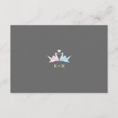 1000 Hanging Origami Paper Cranes Wedding (grau) Begleitkarte (Rückseite)