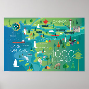 1000 Inseln Druck Poster