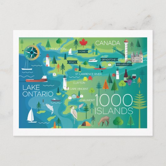 1000 Inseln Postkarte (Vorderseite)