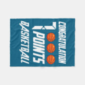 1000 Ints Basketball-Punktrichter High School Bask Fleecedecke (Vorderseite (Horizontal))