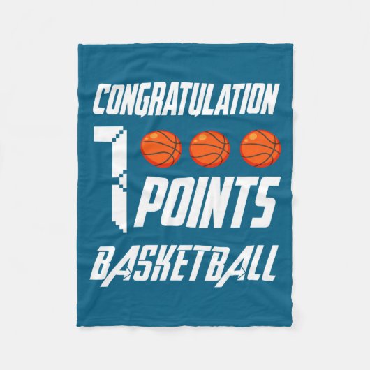1000 Ints Basketball-Punktrichter High School Bask Fleecedecke (Vorderseite)