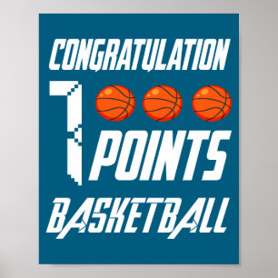 1000 Ints Basketball Torschütze High School Basket Poster