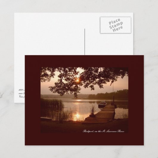 1000 Islands View Postkarte (Vorne/Hinten)