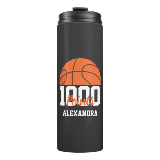1000 Karrierepunkte Scorer Basketballspieler Team Thermosbecher (Vorderseite)