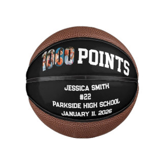 1000 Karrierepunkte Scorer Foto Spieler Team Mini Basketball