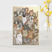 1000 Katzen Karte (Gelbe Blume)