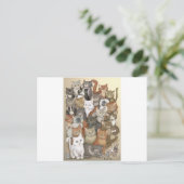 1000 Katzen Postkarte (Stehend Vorderseite)