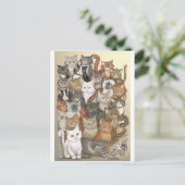 1000 Katzen Postkarte (Stehend Vorderseite)