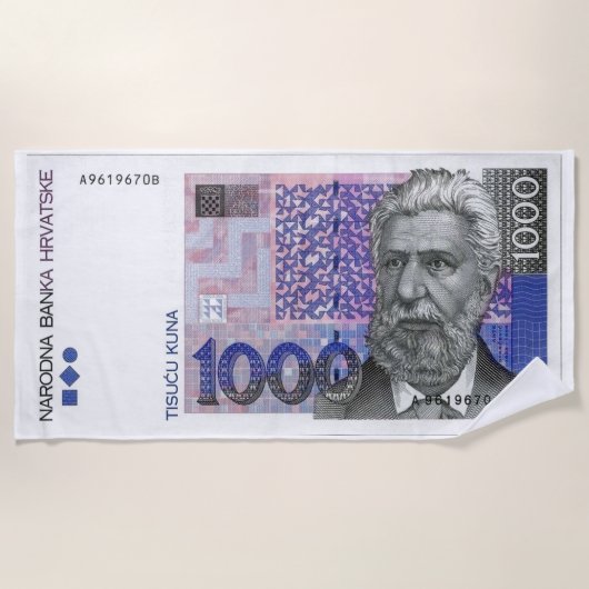 1000 kn Strandtuch (Vorderseite)