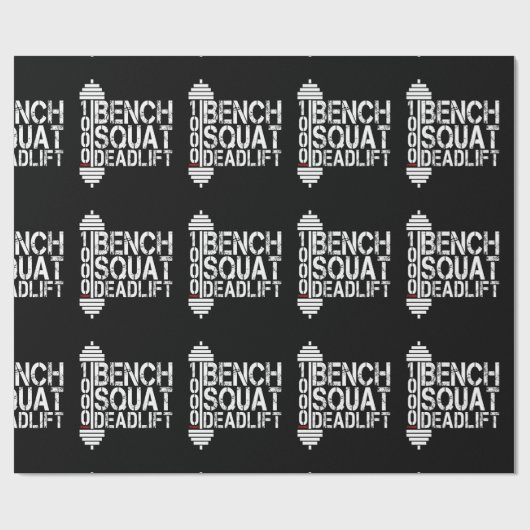 1000 lbs Bank-Hocke Deadlift Powerlift Fitness- Geschenkpapier (Flach)