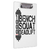 1000 Lbs Bench Squat Deadlift Powerlift Fitness Klemmbrett (Rechts)