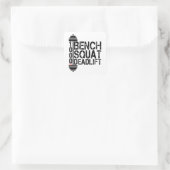 1000 Lbs Bench Squat Deadlift Powerlift Fitness Quadratischer Aufkleber (Tasche)