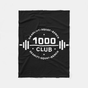 1000 Pfund Club Bodybuilding Workout Kraftsportler Fleecedecke