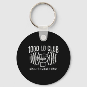 1000 Pfund Club Kraftdreikampf Muskel Bodybuilding Schlüsselanhänger