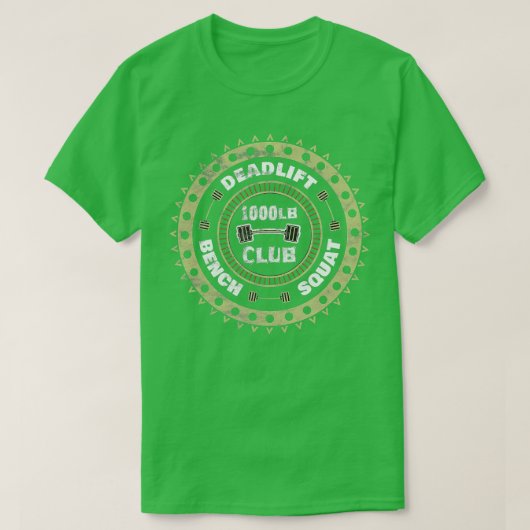 1000 Pfund Club Workout Gym gestört T-Shirt (Design vorne)