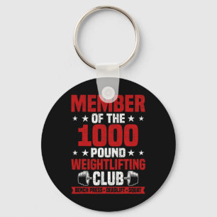1000-Pfund-Gewichtheber-Club Bodybuilding-Training Schlüsselanhänger