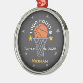 1000 Points Basketball Milestone Custom Ornament Aus Metall (Links)